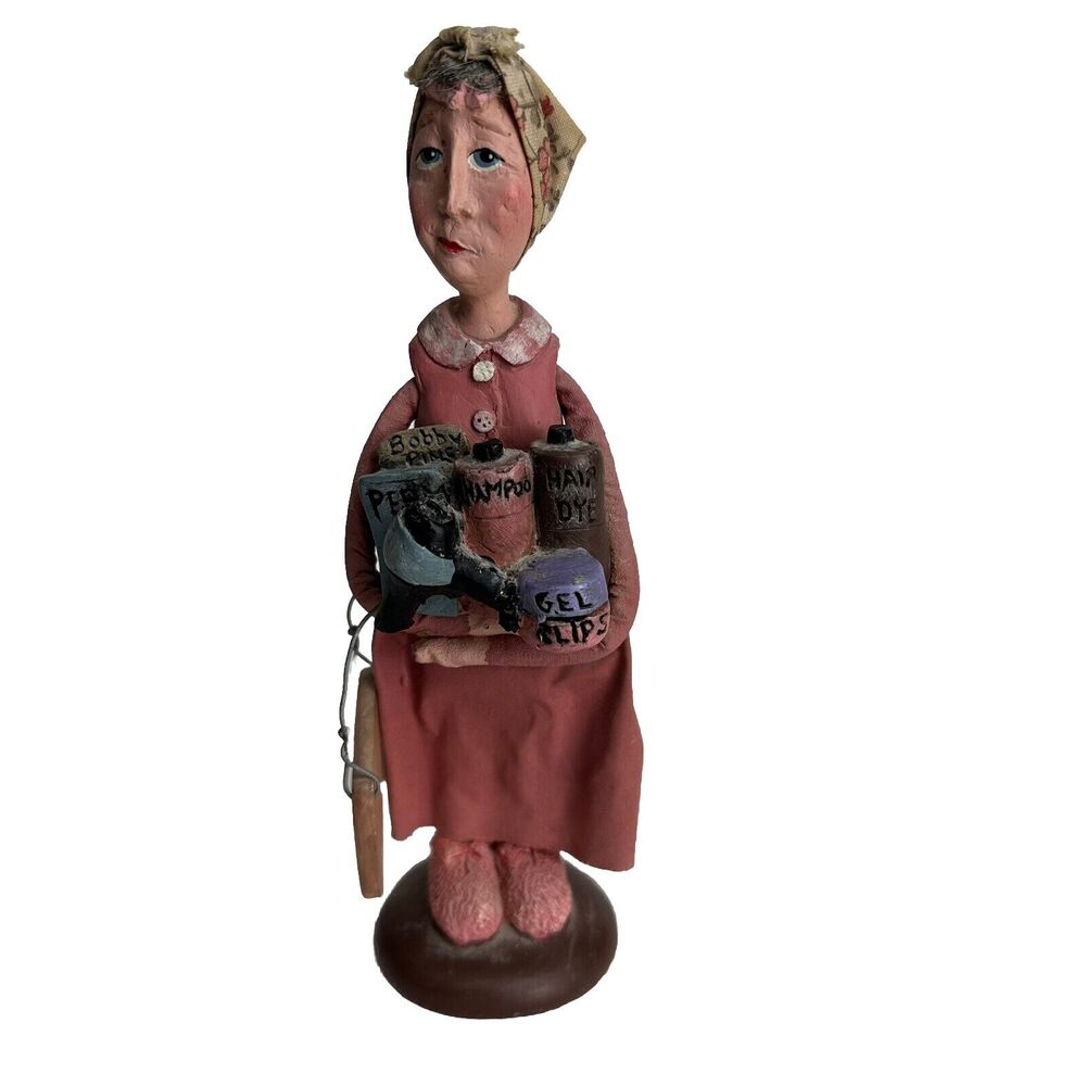 Vintage 1995 House Of Lloyd Beauty Hair Salon Woman Figurine Bad Hair Sculpture